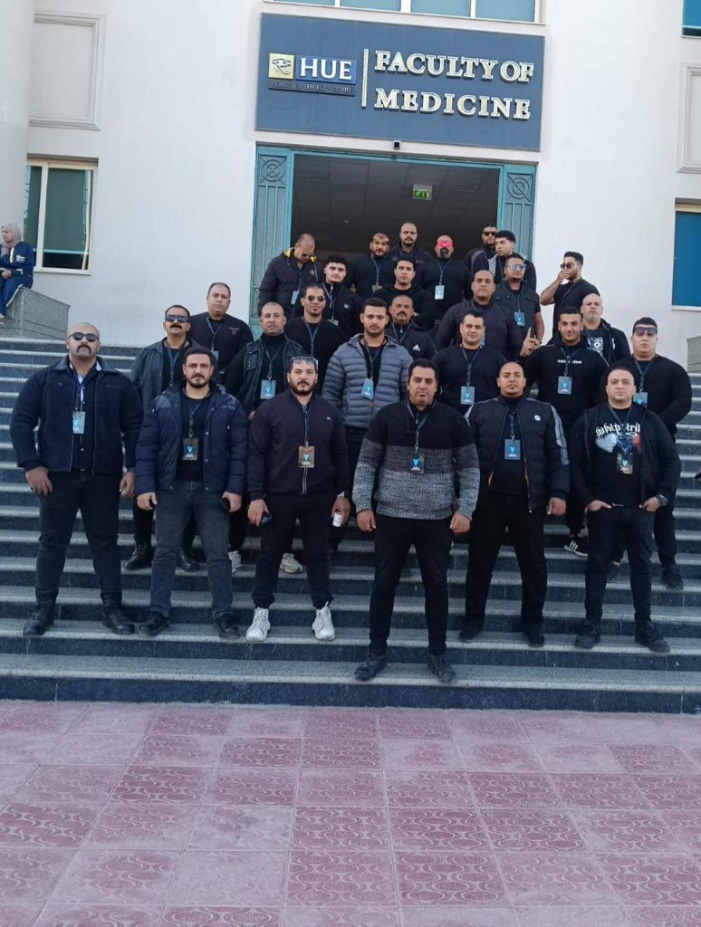 Golden Guard large security team — 25 trained Egyptian guards at Hermes University